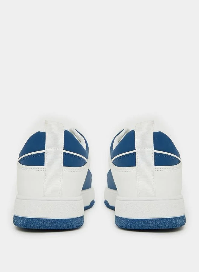 Styli Color Block Low Top Lace Up Sneakers