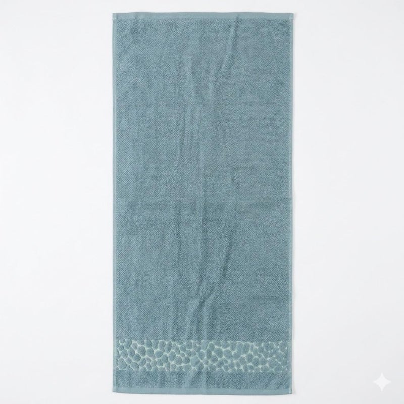 Egyptian Cotton Hand Towel, Full Terry Loop Design, Premium Soft & Highly Absorbent, 50x100 cm, 260g, Made in Egypt - petroleum - Image 5