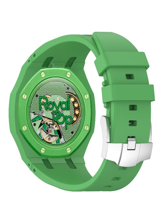 سوار ساعة سيليكون متوافق مع ساعة AP x Swatch Royal Pop – سوار معصم بديل مقاوم للماء، ناعم وقابل للتحويل، مصمم ليتوافق مع التاج عند موضع الساعة الثانية عشرة (12 O'Clock) - Image 2