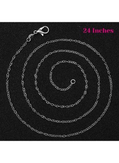 cridoz Necklace Chain Bulk For Jewelry Making Cridoz 36 Pack Jewelry Chain Silver Plated Necklace Chains For Jewelry Making 1.2 Mm (24 Inches)  - Image 4