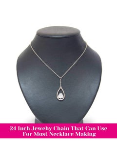 cridoz Necklace Chain Bulk For Jewelry Making Cridoz 36 Pack Jewelry Chain Silver Plated Necklace Chains For Jewelry Making 1.2 Mm (24 Inches)  - Image 5