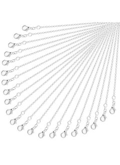 cridoz Necklace Chain Bulk For Jewelry Making Cridoz 36 Pack Jewelry Chain Silver Plated Necklace Chains For Jewelry Making 1.2 Mm (24 Inches)  - Image 1