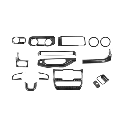 JOSHELA for Jeep JL Interior Trim Kit Carbon Fiber, Dashboard Accents Cover for Jeep Wrangler JL JLU Gladiator JT 2024 2025-Present ABS Interior Accessories 15pcs(Only for 2024+) - Image 2