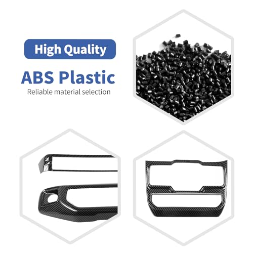 JOSHELA for Jeep JL Interior Trim Kit Carbon Fiber, Dashboard Accents Cover for Jeep Wrangler JL JLU Gladiator JT 2024 2025-Present ABS Interior Accessories 15pcs(Only for 2024+) - Image 4