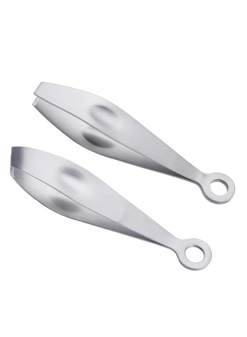 Captaintech 2 Pack Fish Bone Tweezers, Stainless Steel Fishbone Clip Tools Flat and Slant Tweezers Pliers Remover Tool Kitchen Tweezers Seafood Tool - Image 1