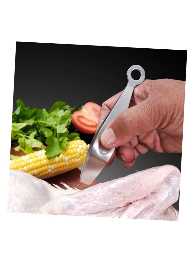 Captaintech 2 Pack Fish Bone Tweezers, Stainless Steel Fishbone Clip Tools Flat and Slant Tweezers Pliers Remover Tool Kitchen Tweezers Seafood Tool - Image 3