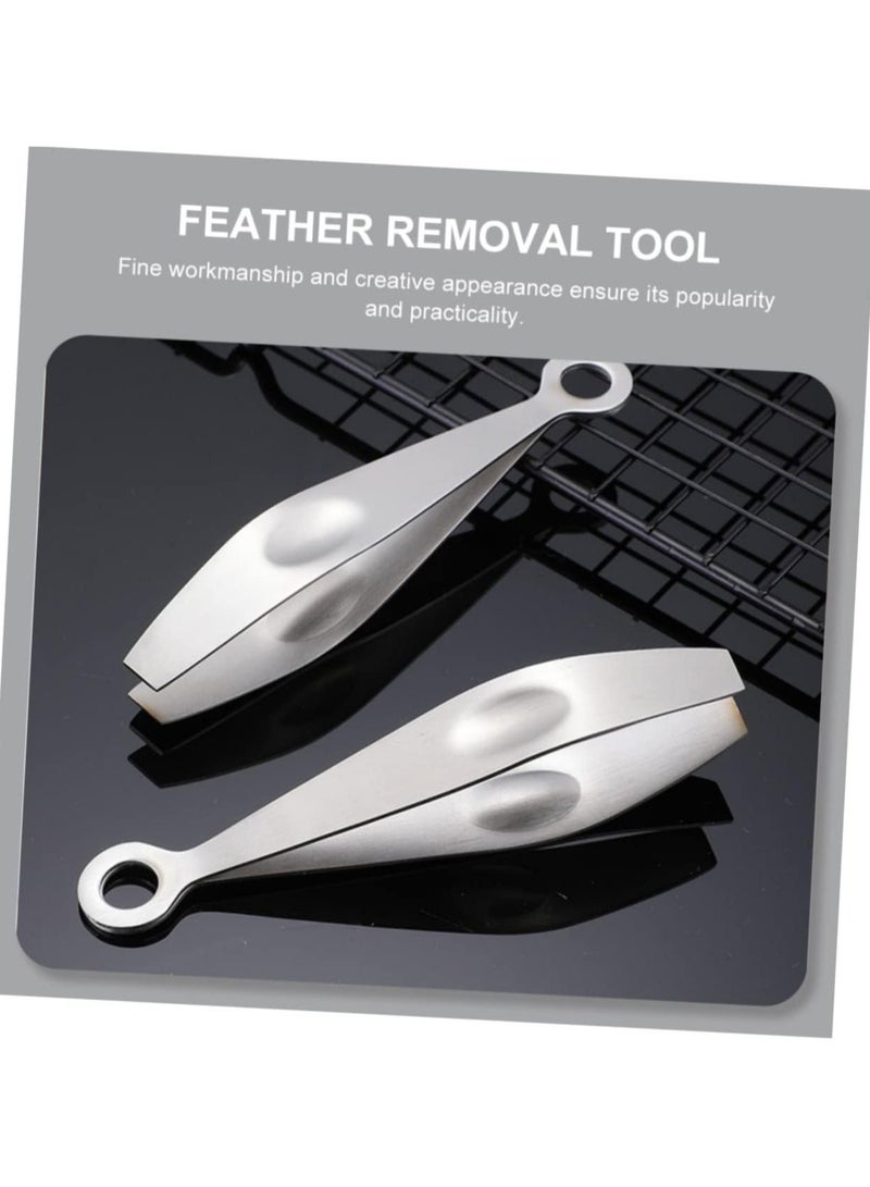 Captaintech 2 Pack Fish Bone Tweezers, Stainless Steel Fishbone Clip Tools Flat and Slant Tweezers Pliers Remover Tool Kitchen Tweezers Seafood Tool - Image 4