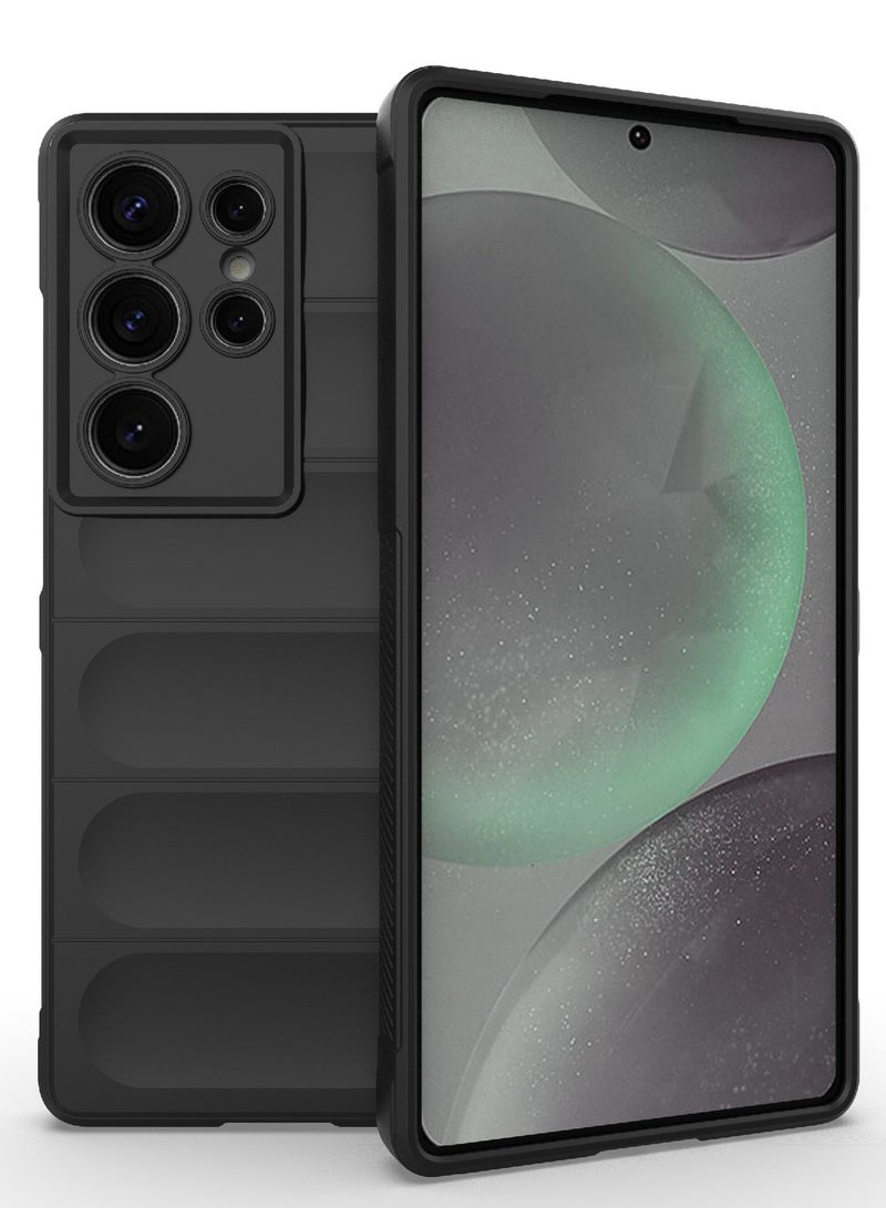 Phone case cover Magic Shield TPU + Silicone Shockproof Phone Case For   Samsung Galaxy S25 Ultra (Black) - Image 1