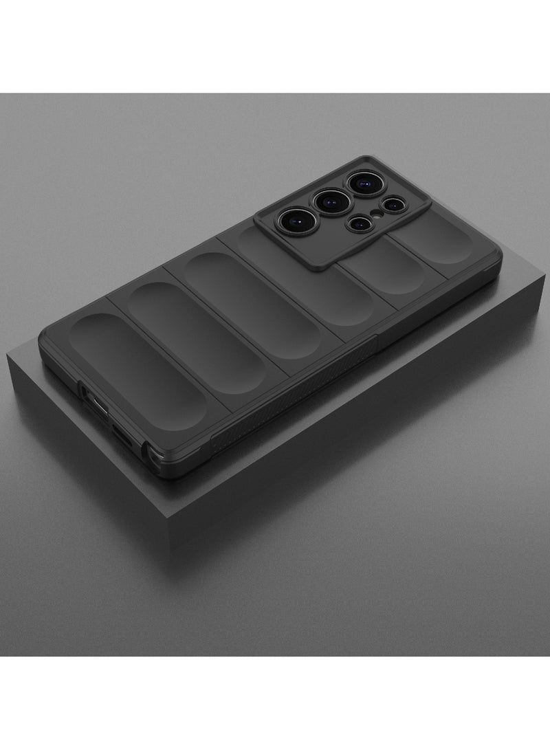 Phone case cover Magic Shield TPU + Silicone Shockproof Phone Case For   Samsung Galaxy S25 Ultra (Black) - Image 2