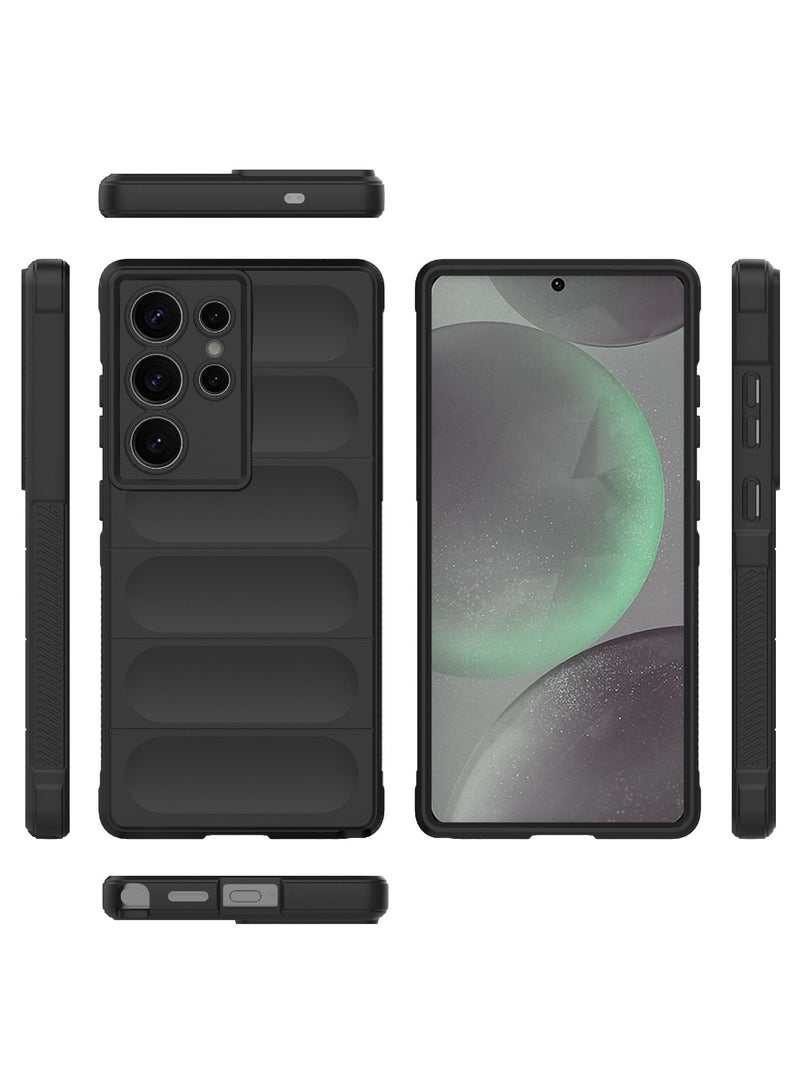 Phone case cover Magic Shield TPU + Silicone Shockproof Phone Case For   Samsung Galaxy S25 Ultra (Black) - Image 3