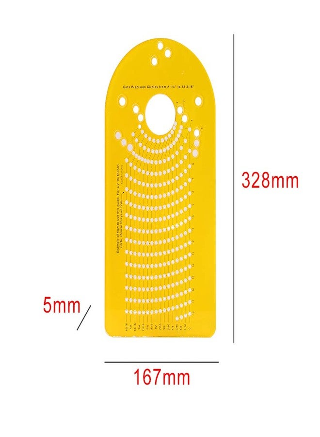 KASCLINO Circle Cutting Jig for Plunge Router, High Accuracy Groove Milling Circle Cutting Jig for Making Speaker Cutouts Cut Circles for Woodworking Tool(Yellow) - Image 3