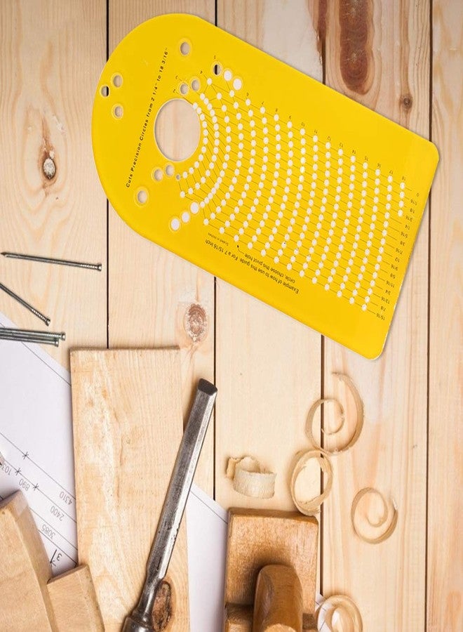 KASCLINO Circle Cutting Jig for Plunge Router, High Accuracy Groove Milling Circle Cutting Jig for Making Speaker Cutouts Cut Circles for Woodworking Tool(Yellow) - Image 2