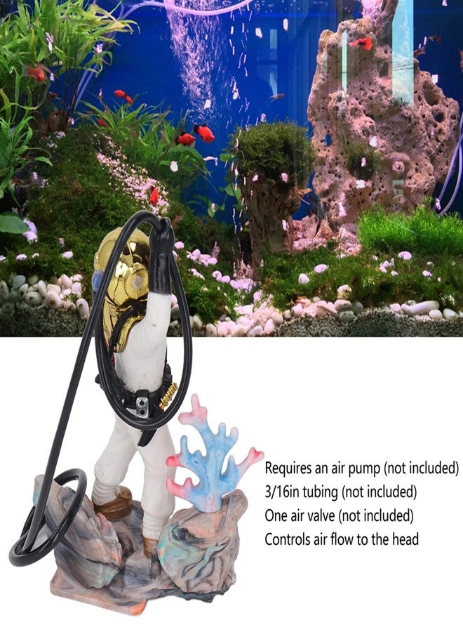 Restokki Diver Fish Aquarium Ornament Diver Air Action Aerating Diver Aquarium Landscape Fish Tank Decorations for Aquarium Fish Tank(1#) - Image 5