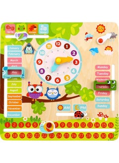 Montessori Toys For Toddlers 3 Years All About Today Board 4 Year Old Learning Materials For Preschool Wooden Calendar And Learning Clock Educational Gifts For Boys And Girls