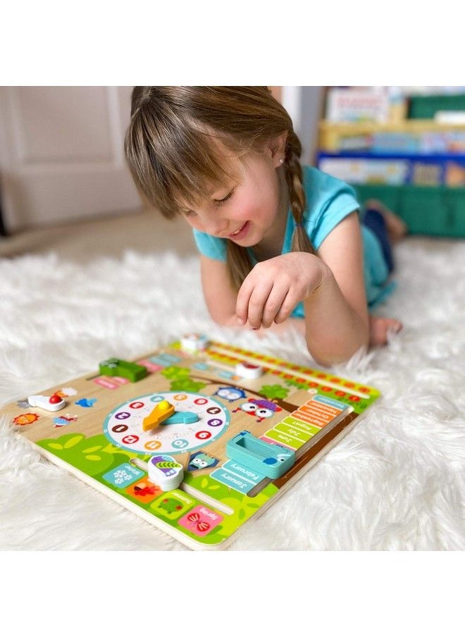 Pidoko Kids - Montessori Toys For Toddlers 3 Years All About Today Board 4 Year Old Learning Materials For Preschool Wooden Calendar And Learning Clock Educational Gifts For Boys And Girls - Image 1
