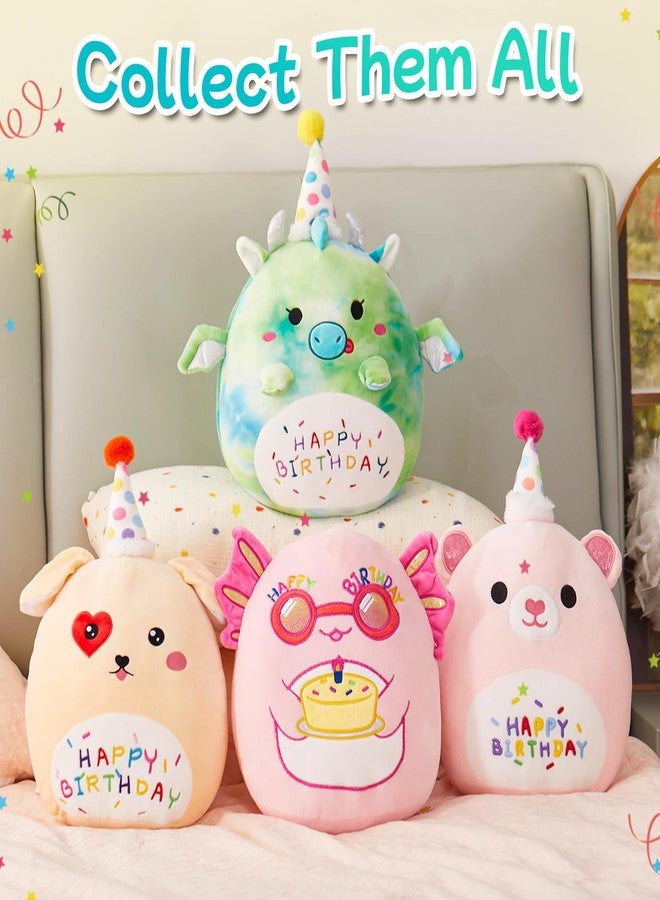 BSTAOFY 15'' Cute Happy Birthday Dinosaur Soft Plush Pillow Green Dinosaur Birthday Stuffed Animal Gifts for Boys Girls Baby Kids - Image 5