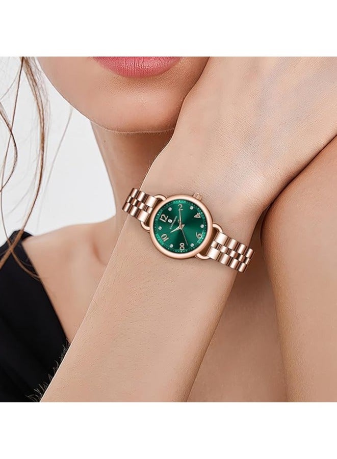 SAPPHERO luxury women's watch with stainless steel strap, pointer quartz movement, 5 ATM water resistant, perfect gift for women - Image 2