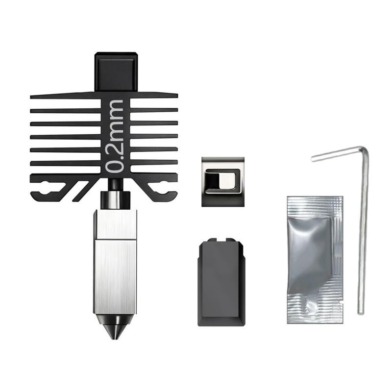 Bambu Lab P1S P1P X1C X1 Hotend Kit Hardened Steel Nozzle 0 2mm Prevents Material Leakage - Image 1