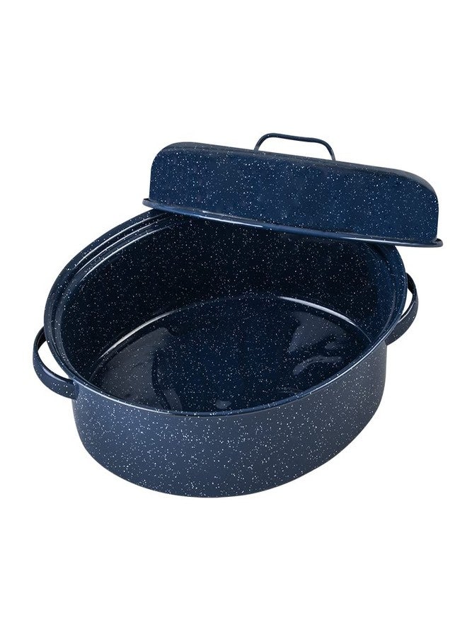 Granite Ware Limited Edition Large Covered Oval Roasting Pan, 18", Blue - Image 3