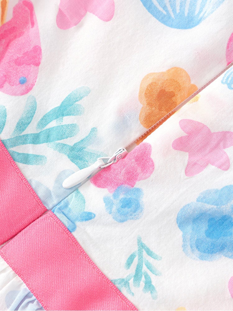 Balabala Girls' Dress With Floral Texture - Image 2