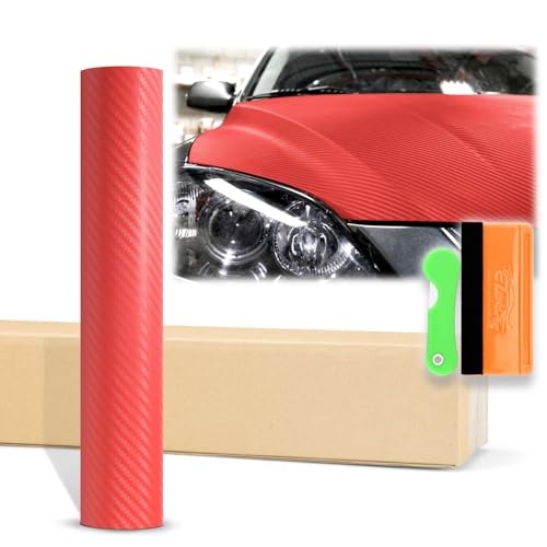 EZAUTO WRAP 12"x60" (1FTx5FT) 3D Carbon Fiber Textured Matte Flat Vinyl Wrap Auto Car Sticker Decal Film Sheet Bubble Free Air Release Technology with Tool Kit - Image 1