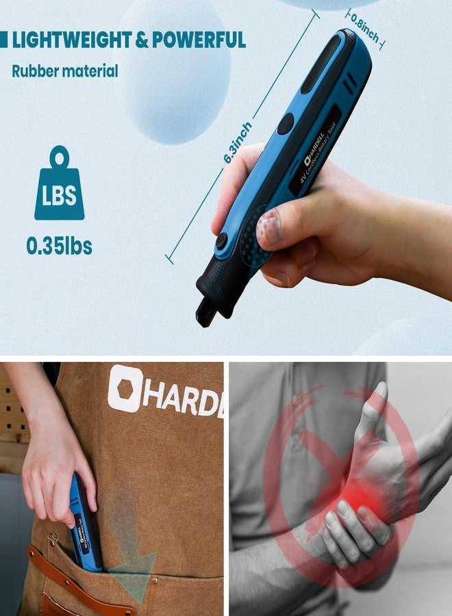 HARDELL Mini Cordless Rotary Tool, 4V Multi-Purpose Power Rotary Tool, 5 Speed Digital Display and Type-C Charging with 86 Accessories for Sanding, Engraving, Polishing, Drilling, Cutting, DIY Craft - Image 3