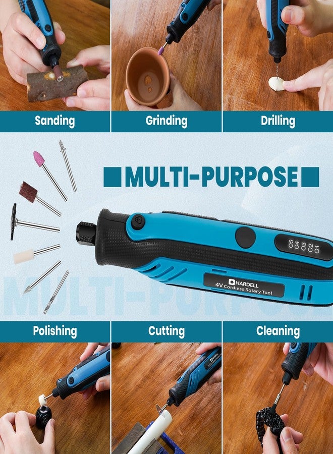 HARDELL Mini Cordless Rotary Tool, 4V Multi-Purpose Power Rotary Tool, 5 Speed Digital Display and Type-C Charging with 86 Accessories for Sanding, Engraving, Polishing, Drilling, Cutting, DIY Craft - Image 5