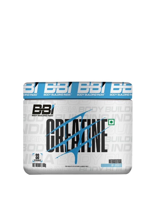 BBi Body Building India BBI Creatine 100g (33 Servings) - Image 1