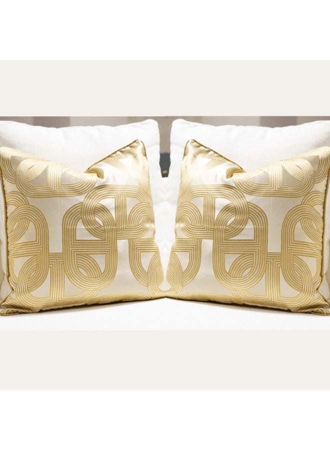 MAAC HOME MAAC Home Set of 2 Cushion Cover  Premium Patterned Scatter Cushion Cover- Brown Premium Modern Minimalist Elegant design for Sofa Couch Bed Chair (Cushion Cover Only) - Image 1