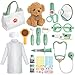 Liberry Doctor Kit for Toddlers 3 4 5 6 Years Old 26 Pcs Kids Doctor Playset with Dog Toy Stethoscope and Dress Up Costume Pretend Play Medical Gift for Boys Girls Green - Image 3