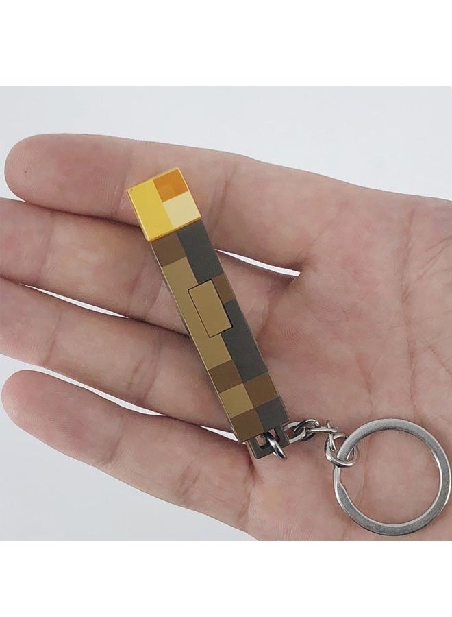 هالامودو بلدي العالم لعبة مصغرة الشعلة سلسلة المفاتيح - لعبة الطرفية نموذج دليل المصباح، أدى ضوء حتى سلسلة المفاتيح للأطفال واللاعبين، المحمولة مصغرة الشعلة مع 3 أوضاع الإضاءة، البلاستيك الدائم خاتم المفاتيح الملحقات - حقيبة الظهر سحر و سلسلة المفاتيح ديكور - Image 4