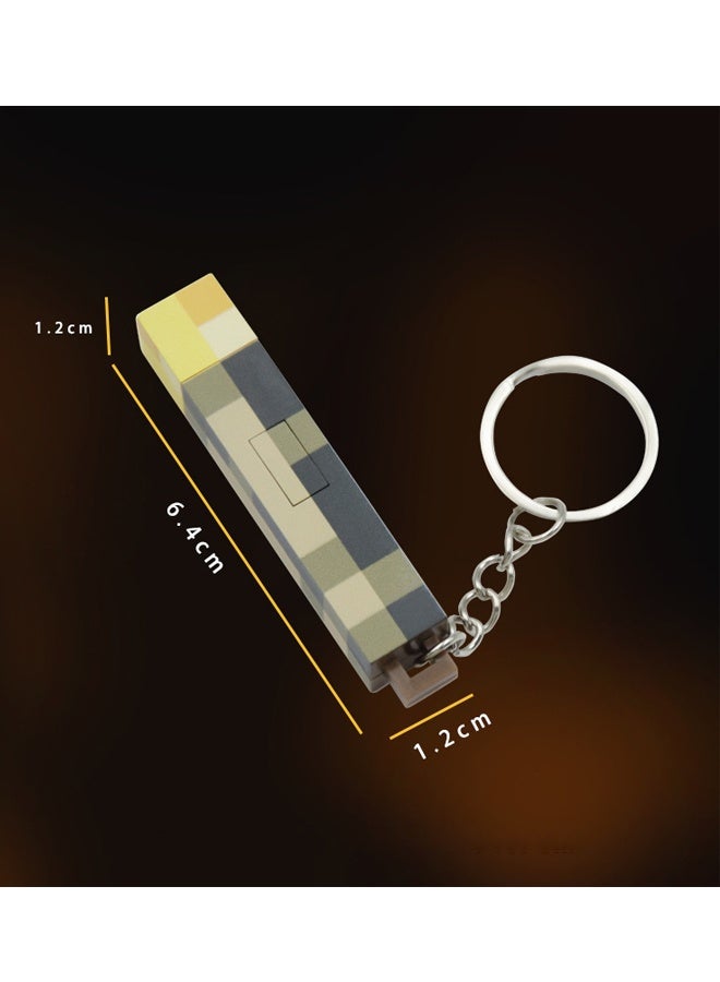 هالامودو بلدي العالم لعبة مصغرة الشعلة سلسلة المفاتيح - لعبة الطرفية نموذج دليل المصباح، أدى ضوء حتى سلسلة المفاتيح للأطفال واللاعبين، المحمولة مصغرة الشعلة مع 3 أوضاع الإضاءة، البلاستيك الدائم خاتم المفاتيح الملحقات - حقيبة الظهر سحر و سلسلة المفاتيح ديكور - Image 2