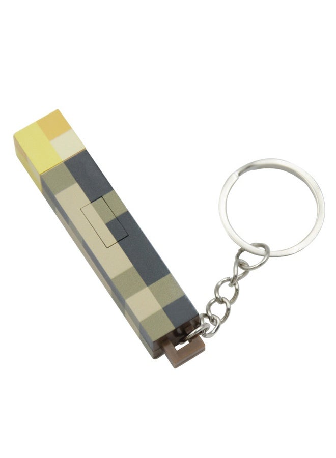 هالامودو بلدي العالم لعبة مصغرة الشعلة سلسلة المفاتيح - لعبة الطرفية نموذج دليل المصباح، أدى ضوء حتى سلسلة المفاتيح للأطفال واللاعبين، المحمولة مصغرة الشعلة مع 3 أوضاع الإضاءة، البلاستيك الدائم خاتم المفاتيح الملحقات - حقيبة الظهر سحر و سلسلة المفاتيح ديكور - Image 1