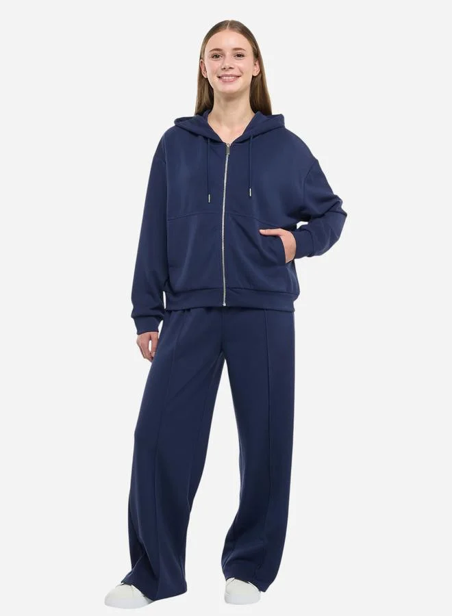 victor and jane Navy Zip Up Hoodie and Joggers Co-Ords