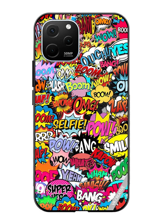 VR CREATIVE Protective Case Cover For Huawei Enjoy 50z Pop Art Design Multicolour - Image 1