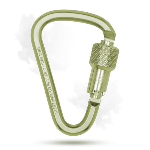 ProClimb USR-12-CTL Twist Steel Carabiner - 124 mm x 79 mm, ANSI Z359.1-2007/Z359.12-2009 Certified, 45 Kn Minimum Breaking Strength, Safety Supply Equipment - Made in Taiwan - Image 1