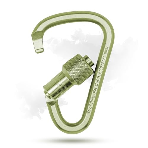 ProClimb USR-12-CTL Twist Steel Carabiner - 124 mm x 79 mm, ANSI Z359.1-2007/Z359.12-2009 Certified, 45 Kn Minimum Breaking Strength, Safety Supply Equipment - Made in Taiwan - Image 2