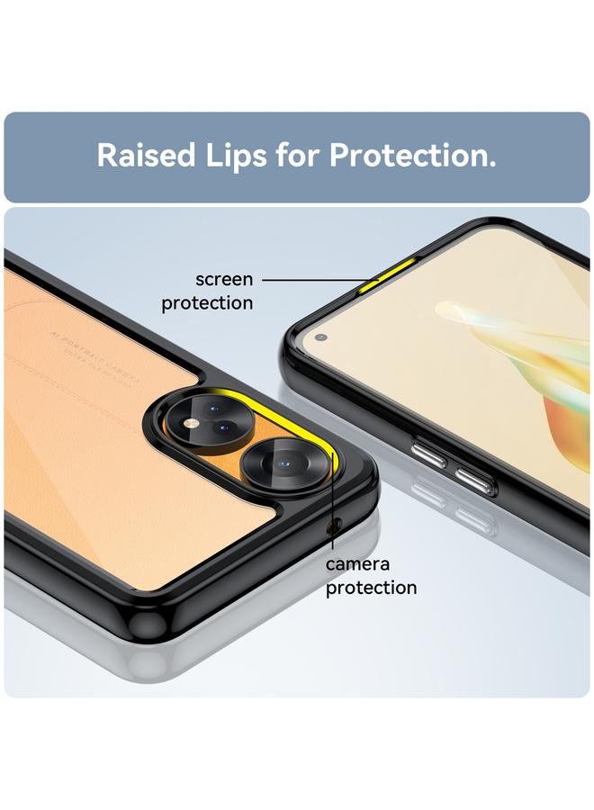 اس-توب جراب لهاتف OPPO Reno8 T 4G من سلسلة ملونة من الأكريليك + جراب هاتف TPU - Image 4
