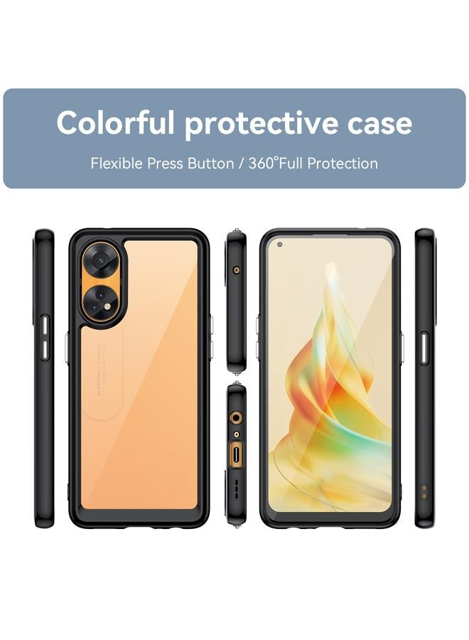 اس-توب جراب لهاتف OPPO Reno8 T 4G من سلسلة ملونة من الأكريليك + جراب هاتف TPU - Image 2