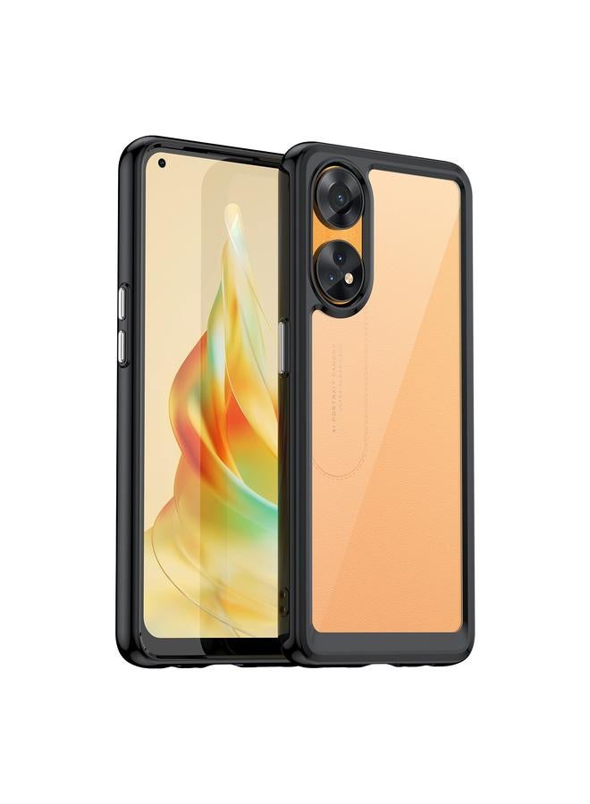 اس-توب جراب لهاتف OPPO Reno8 T 4G من سلسلة ملونة من الأكريليك + جراب هاتف TPU - Image 1