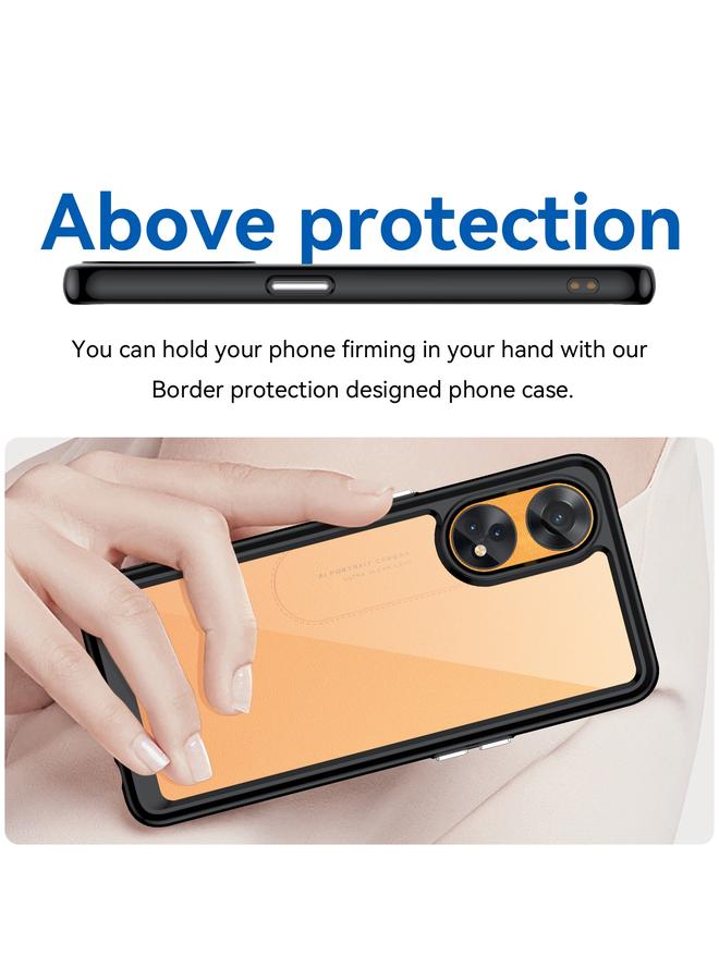 اس-توب جراب لهاتف OPPO Reno8 T 4G من سلسلة ملونة من الأكريليك + جراب هاتف TPU - Image 5