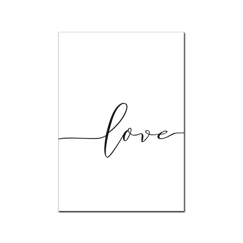Hand In Hand Nordic Simple Canvas Painting Abstract Sketch Hand Letter Art Hanging Painting Living Room Study Decorative Painting Core - Image 1