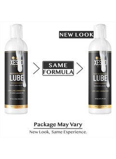XESSO Water-Based Creamy Lube, Unscented 8.3 Fl Oz, Thick White Gel-Like Slippery Glide, Hypoallergenic for Women, Men & Couples - Package May Vary  - Image 2