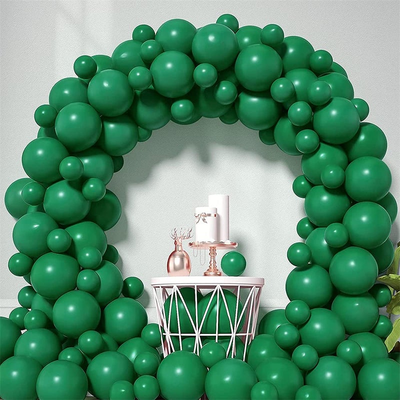 ELECDON Green Latex Balloons Dark Green Party Balloons Helium Balloons for Jungle Safari Birthday Baby Shower Dinosaur Decorations Wedding Party Supplies 50 Pcs 12 Inch and 20 Pcs 5 Inch 70 Pcs - Image 1