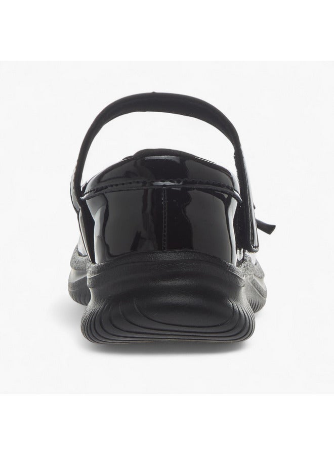 Dash Girls Bow Accent School Shoes with Hook and Loop Closure  - Image 5