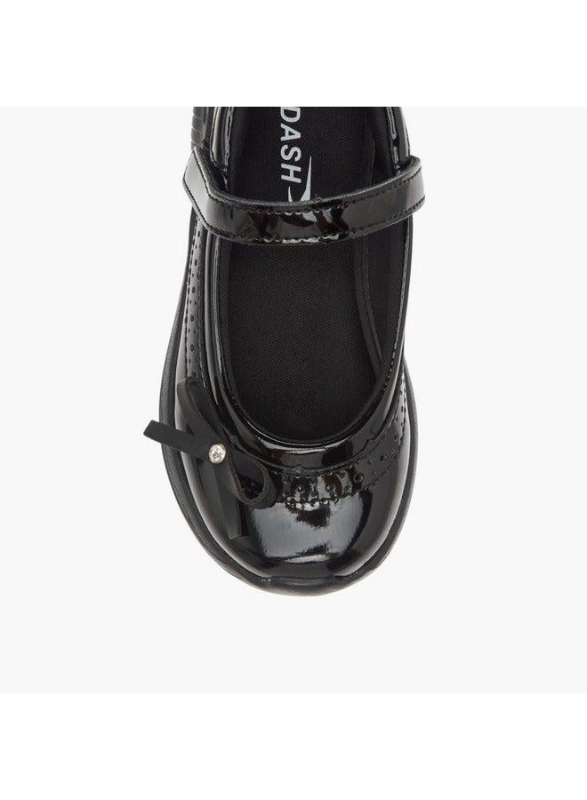 داش حذاء مدرسي للبنات بفيونكة وإغلاق بشريط لاصق - Image 4