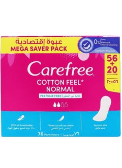 Carefree Cotton Feel Normal 76 Pieces  - Image 1