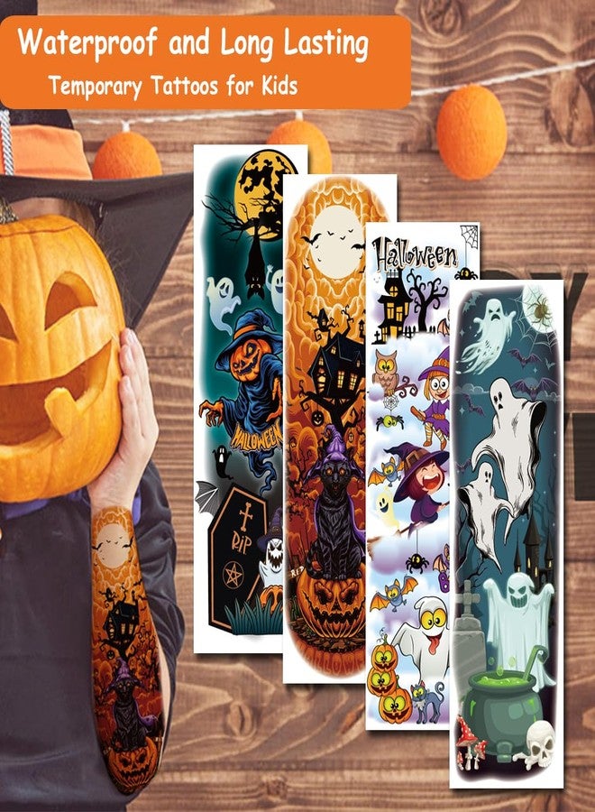 CHARLENT Kids Halloween Full Arm Temporary Tattoos - 11 Sheets Full Arm Halloween Tattoos for Boys Girls Halloween Party Favors Treats Goodie Bag Fillers - Image 4