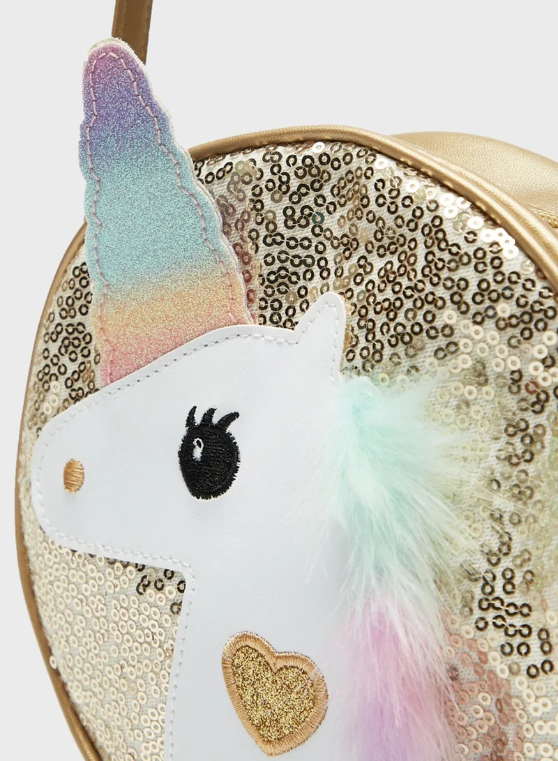 shoexpress Kids Unicorn Print Crossbody Bag