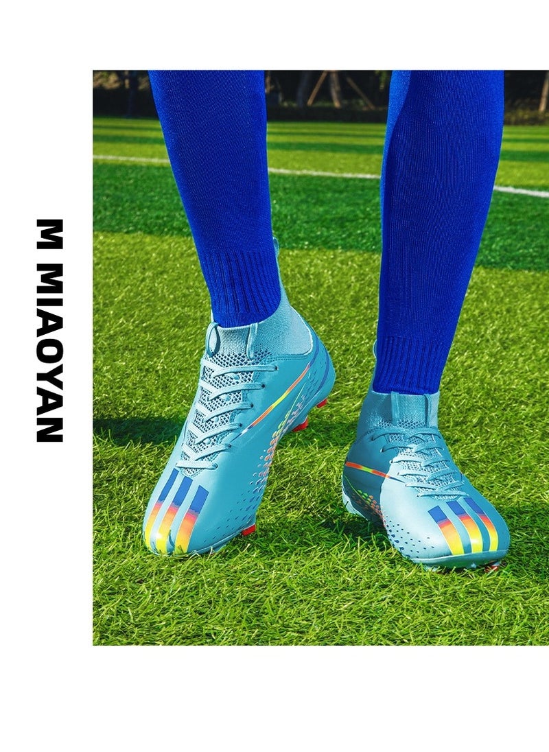 M MIAOYAN M MIAOYAN Fashionable Football Shoes Children's Adult Training Shoes Men's and Women's Competition Football Shoes Set (Free Football Socks)  - Image 3